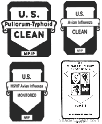 NPIP health status classification shields for clean testing programs